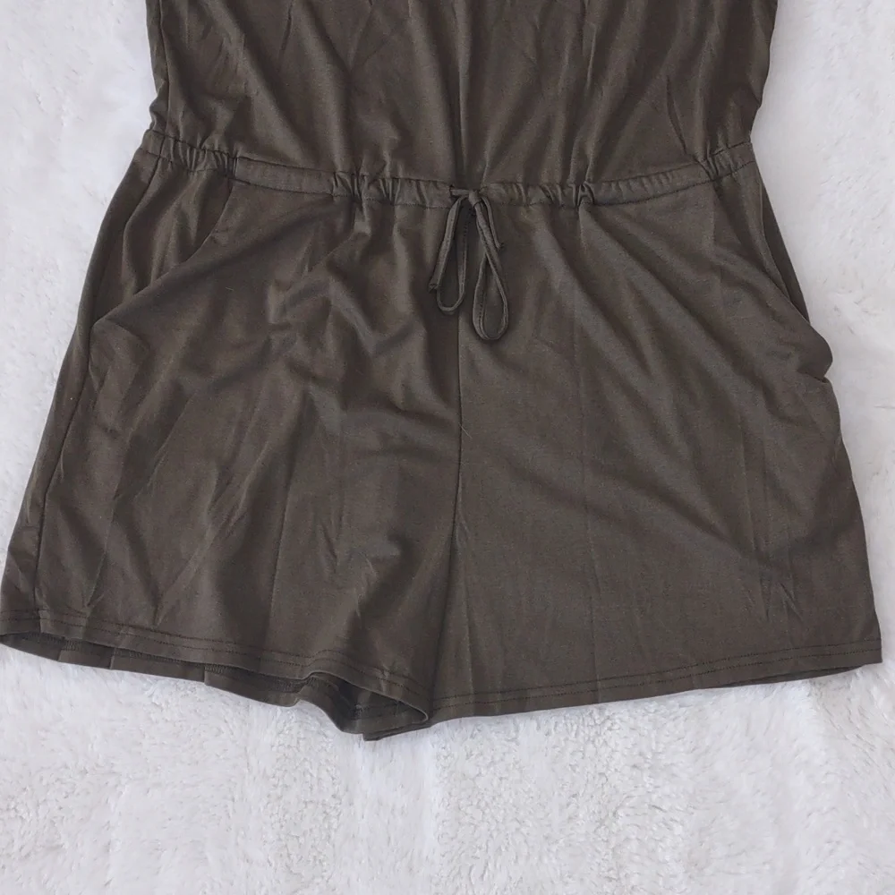 KIRUNDO, Sleeveless Crew neck shorts romper. - Picture 6 of 10